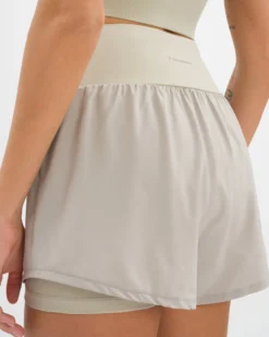 Athena Hotpant Set - Dove Grey