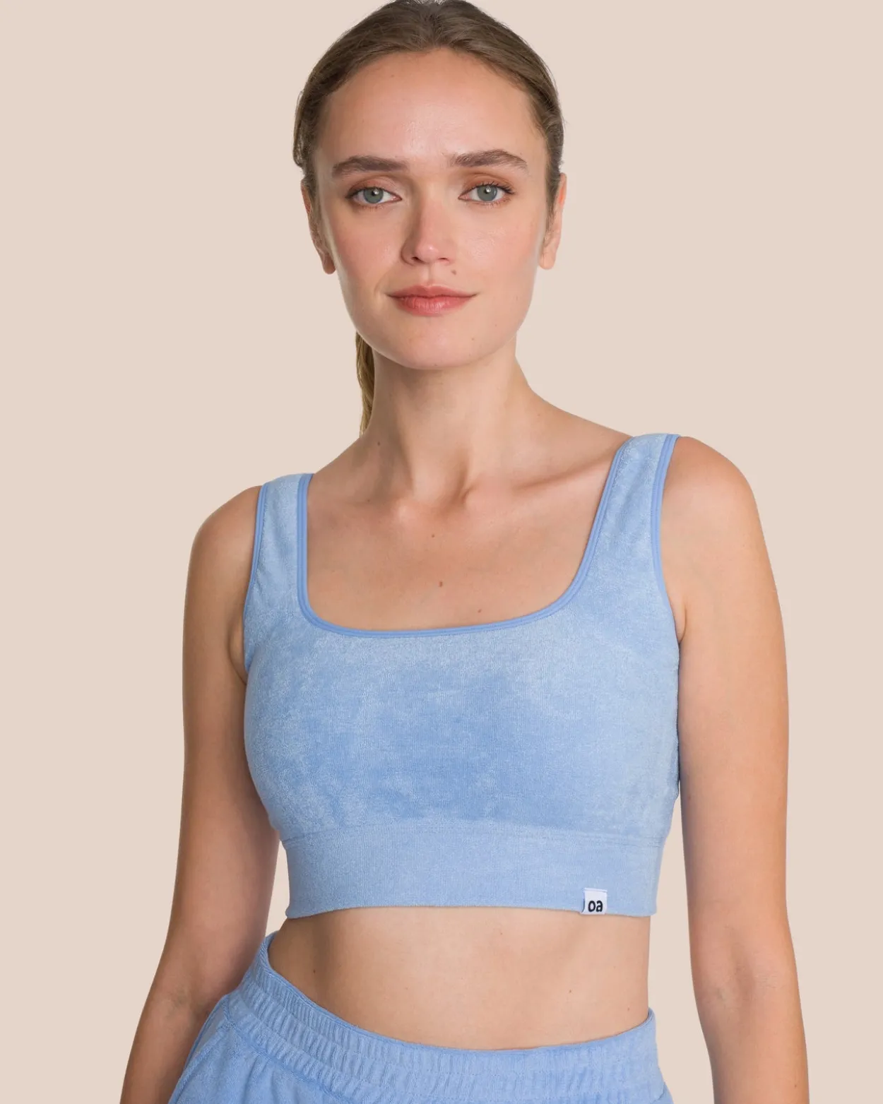 Beauty Frottee Bra, bequemer Sport-BH mit leichtem Halt