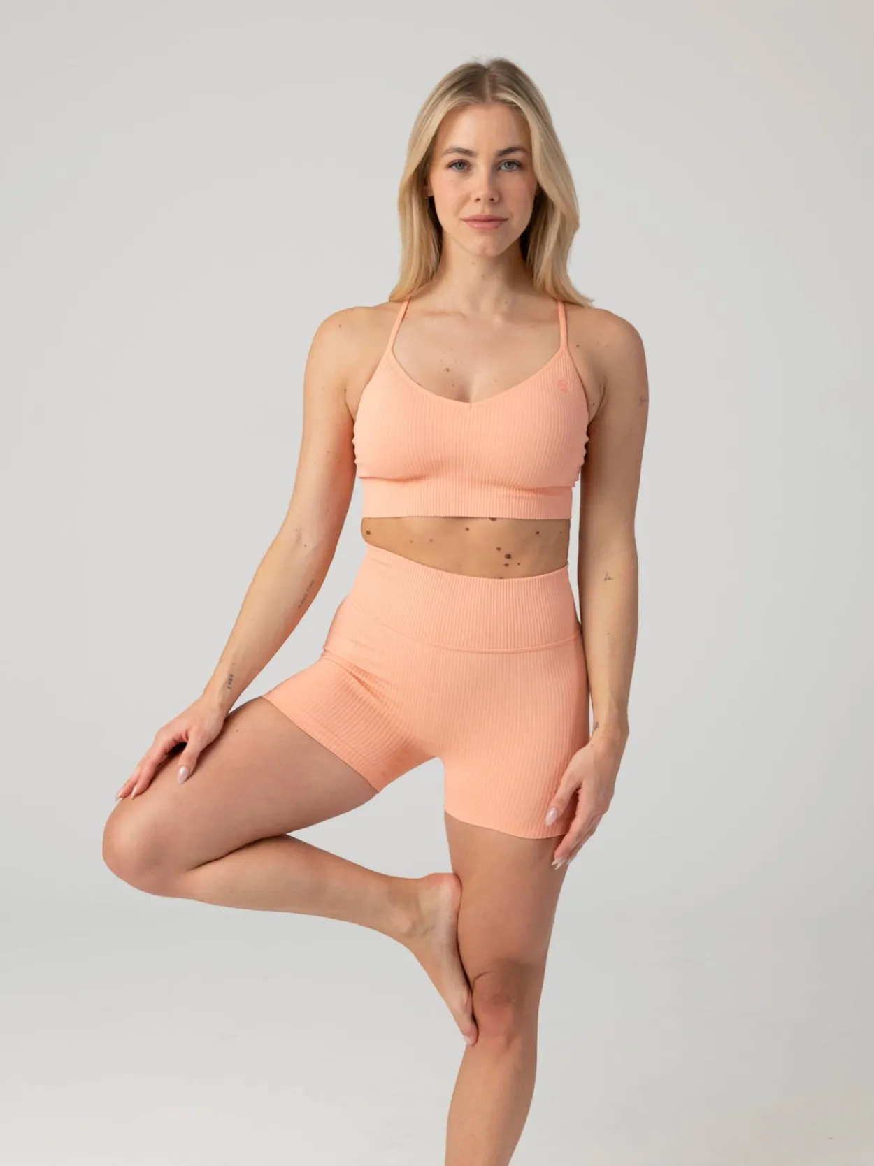 Maya Hotpant Set - Peach Blush