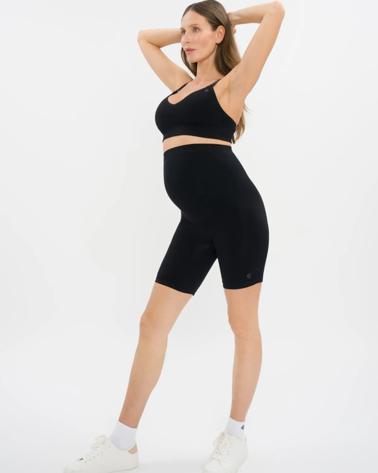 Mila Maternity Biker Set - Moon Blue